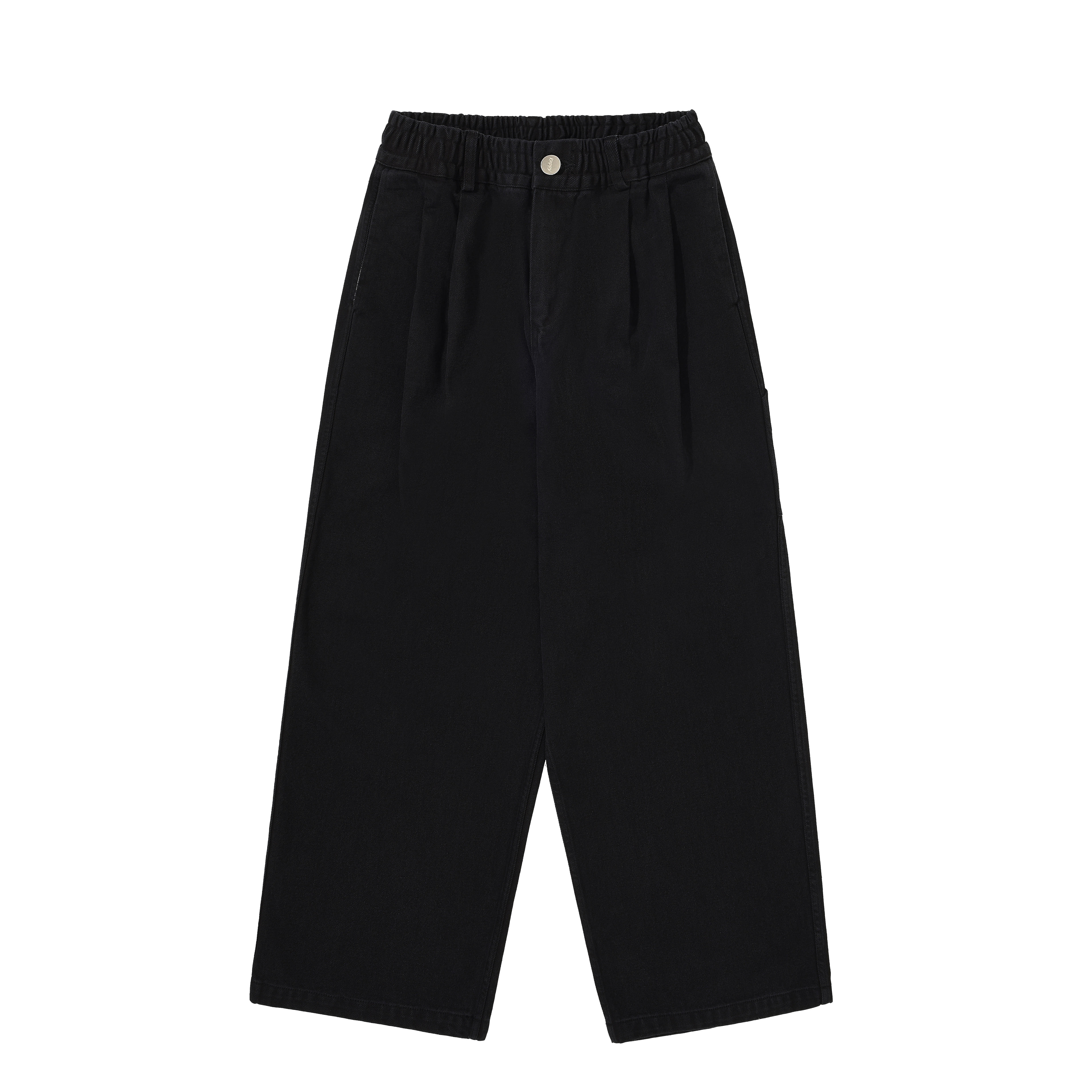 Two tuck wide kation pants black