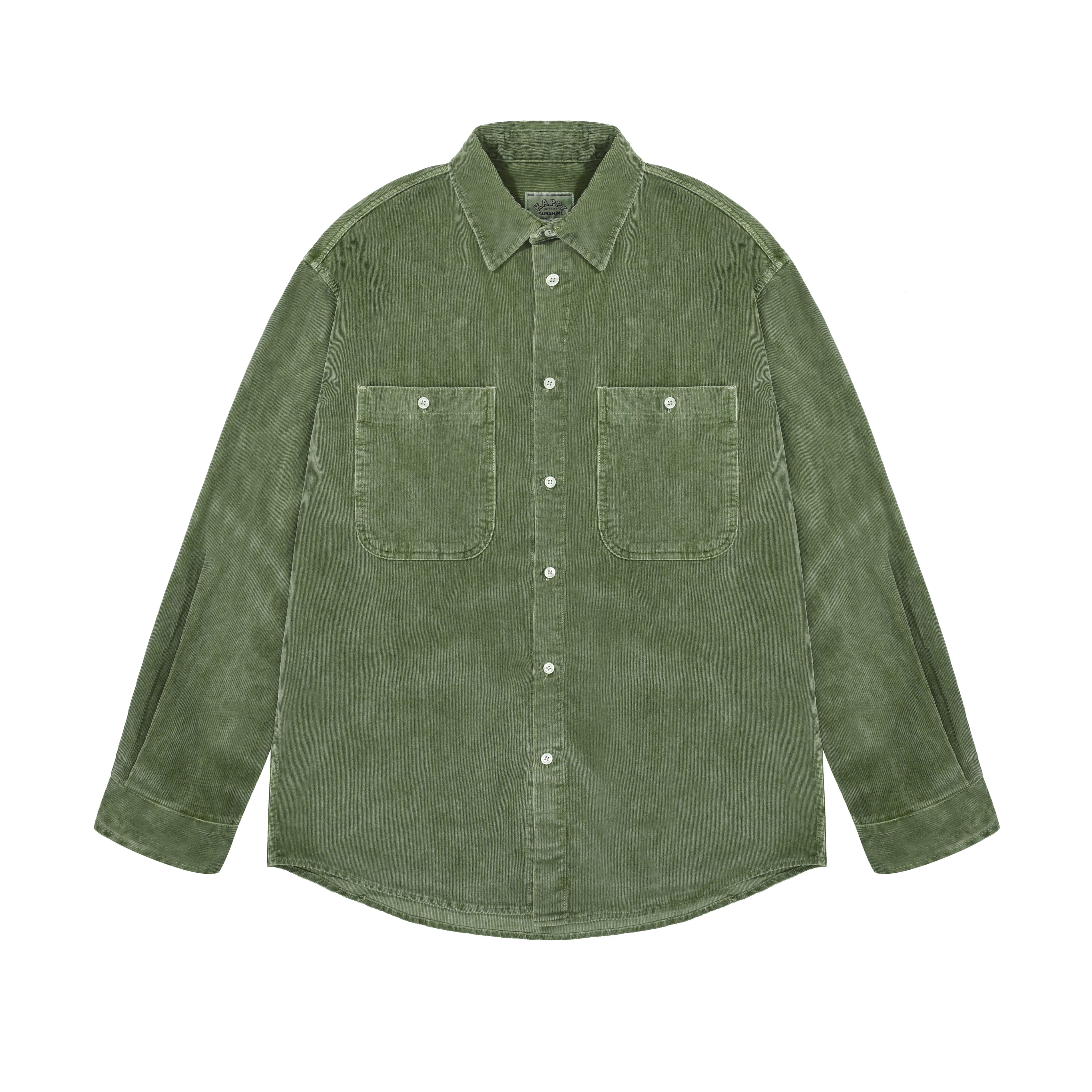 Pigment corduroy shirt moss green