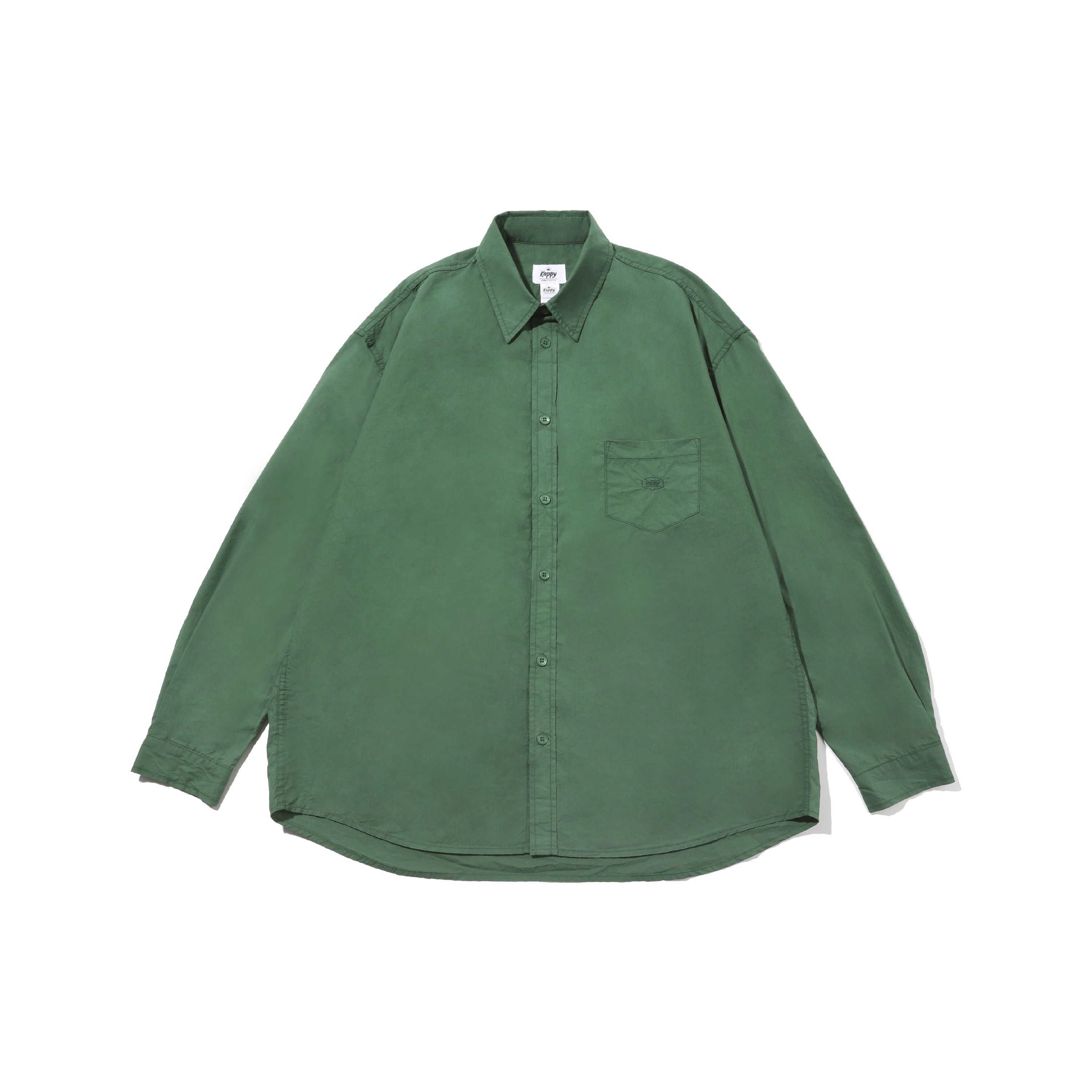 [Edition] Relaxed cotton shirt green
