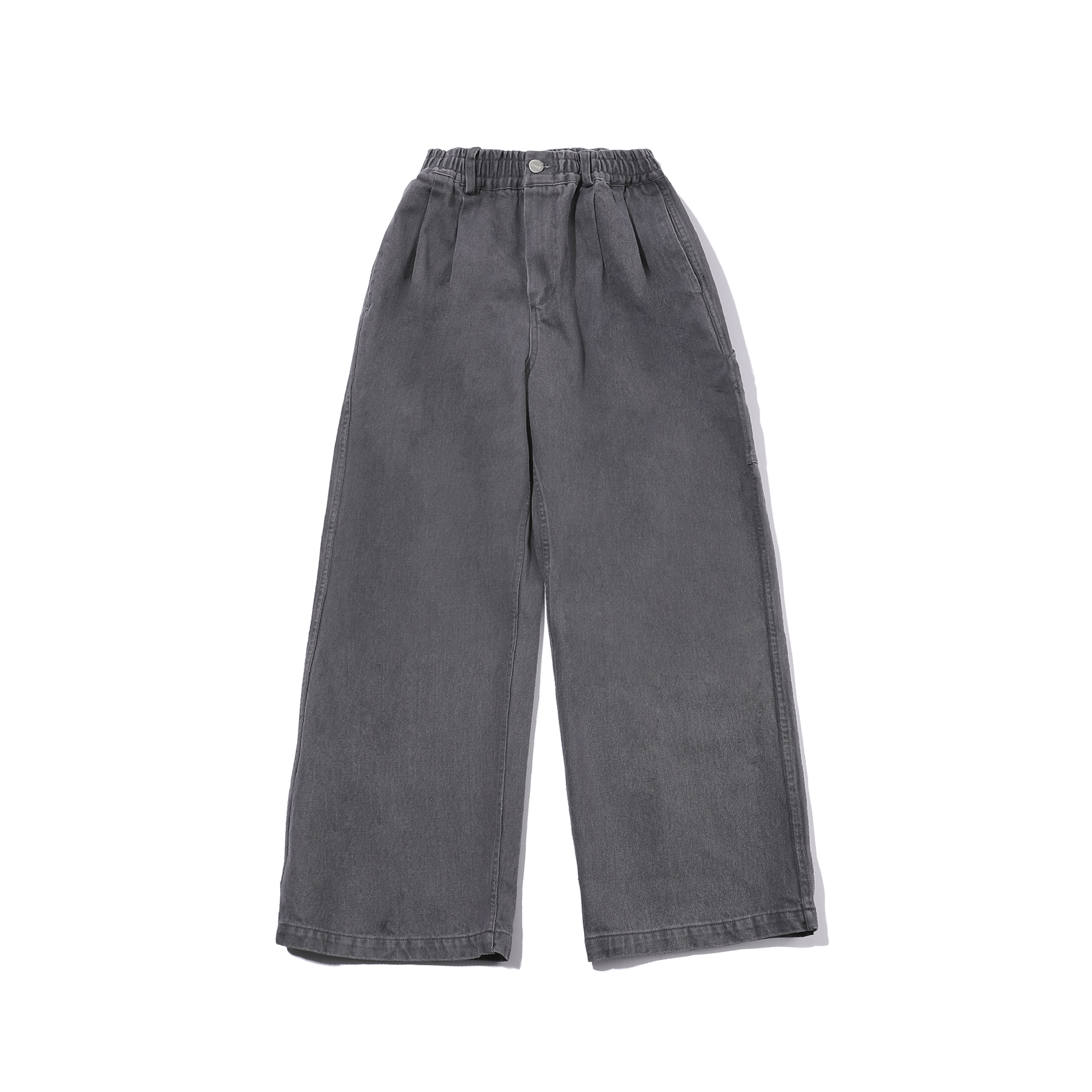 Two tuck wide kation pants gray