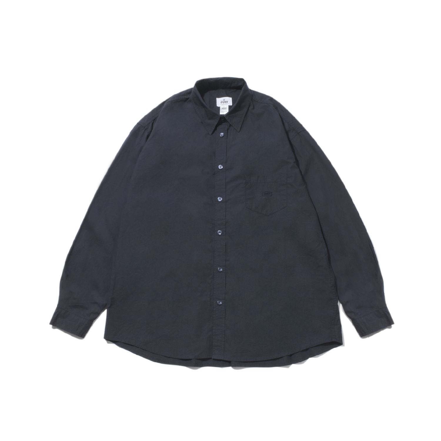 Relaxed cotton shirt navy