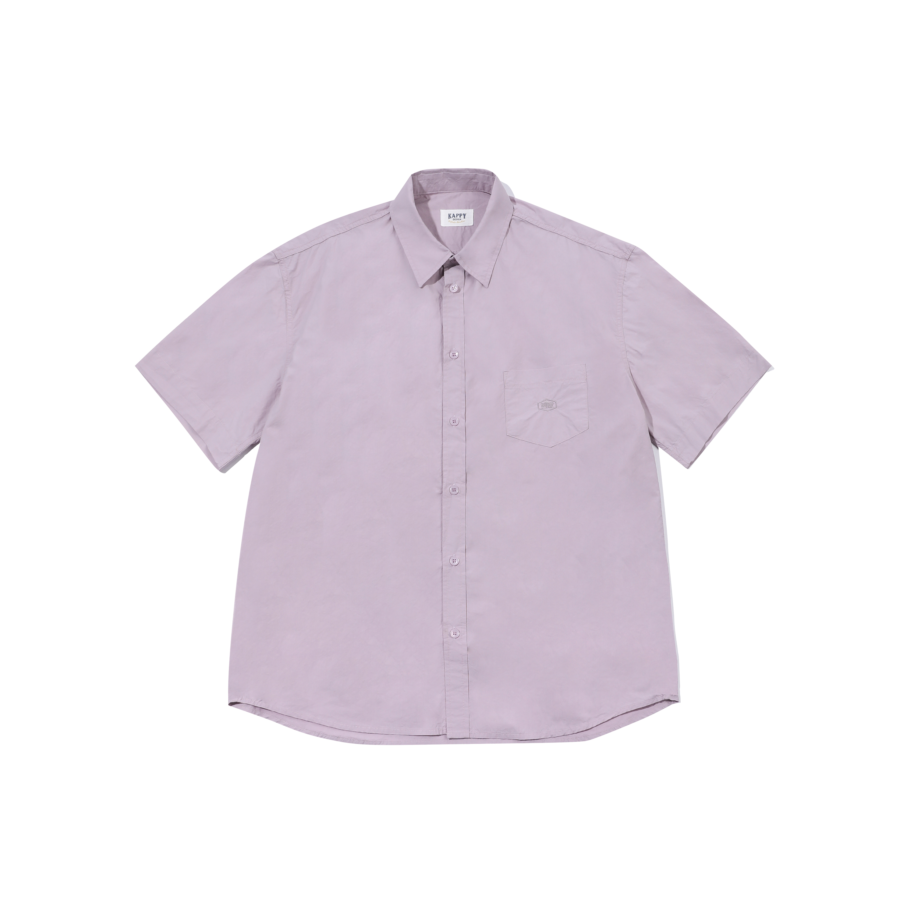 Relaxed cotton half shirt lilac