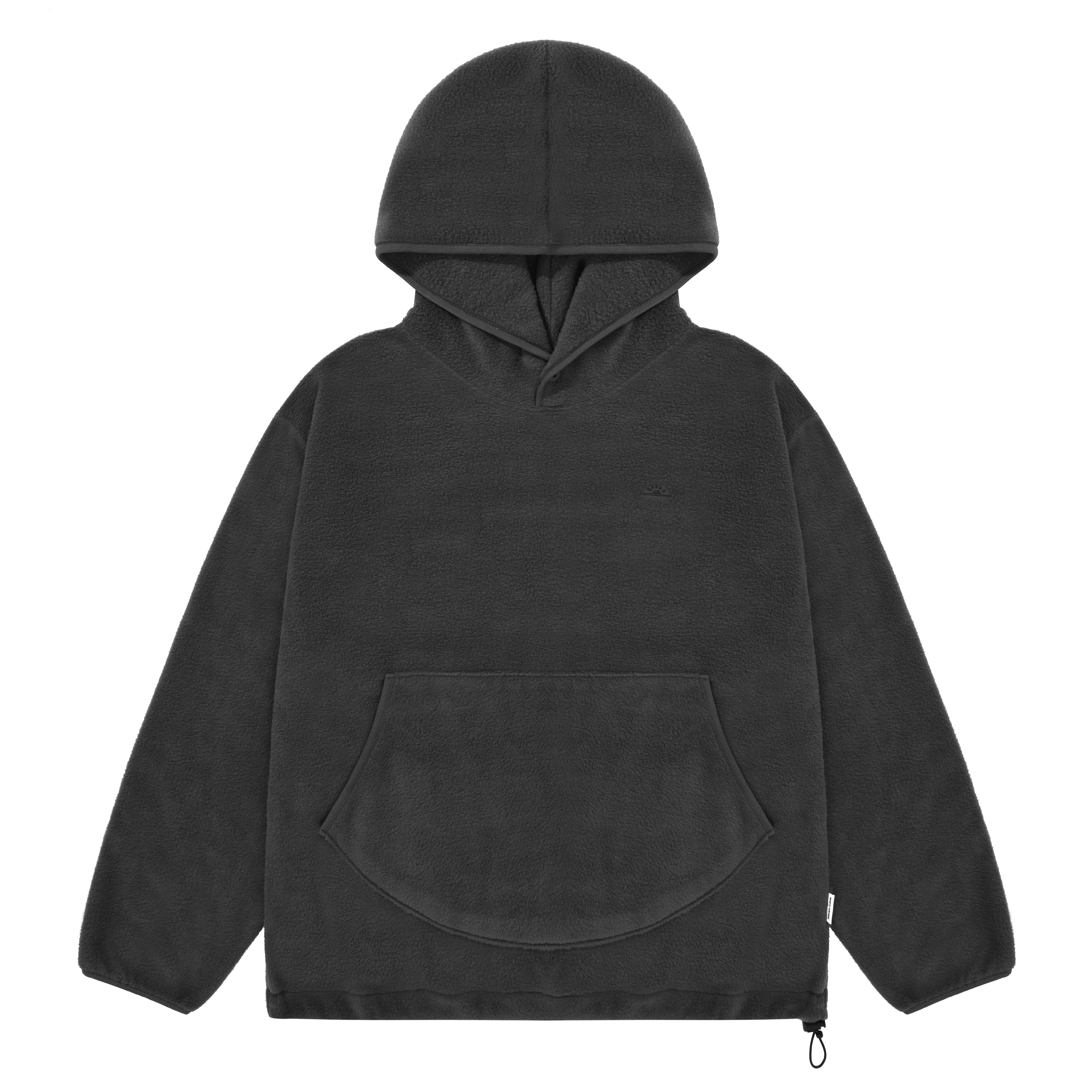 Sunrise fleece snap hoodie dark gray