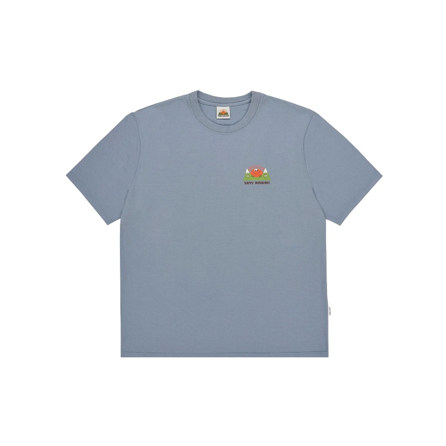[5/3 예약출고] Kappy morning half t-shirt (TORU FUKUDA EDITION) dusty blue