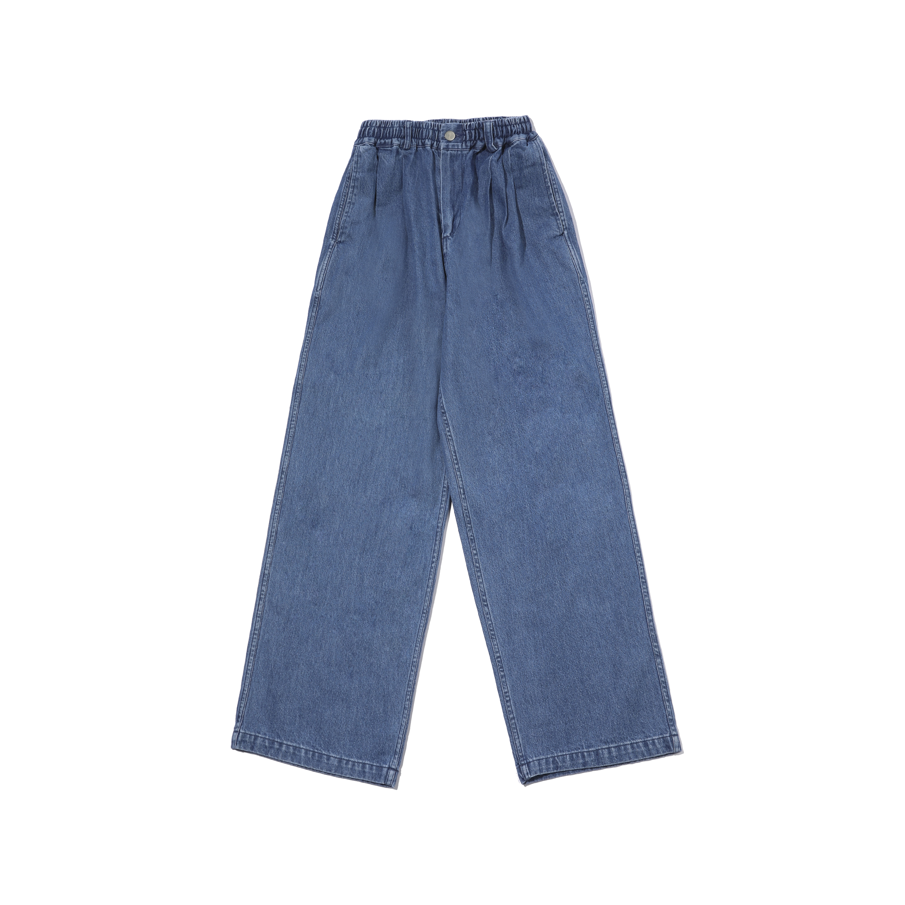 Two tuck wide Recycle denim blue