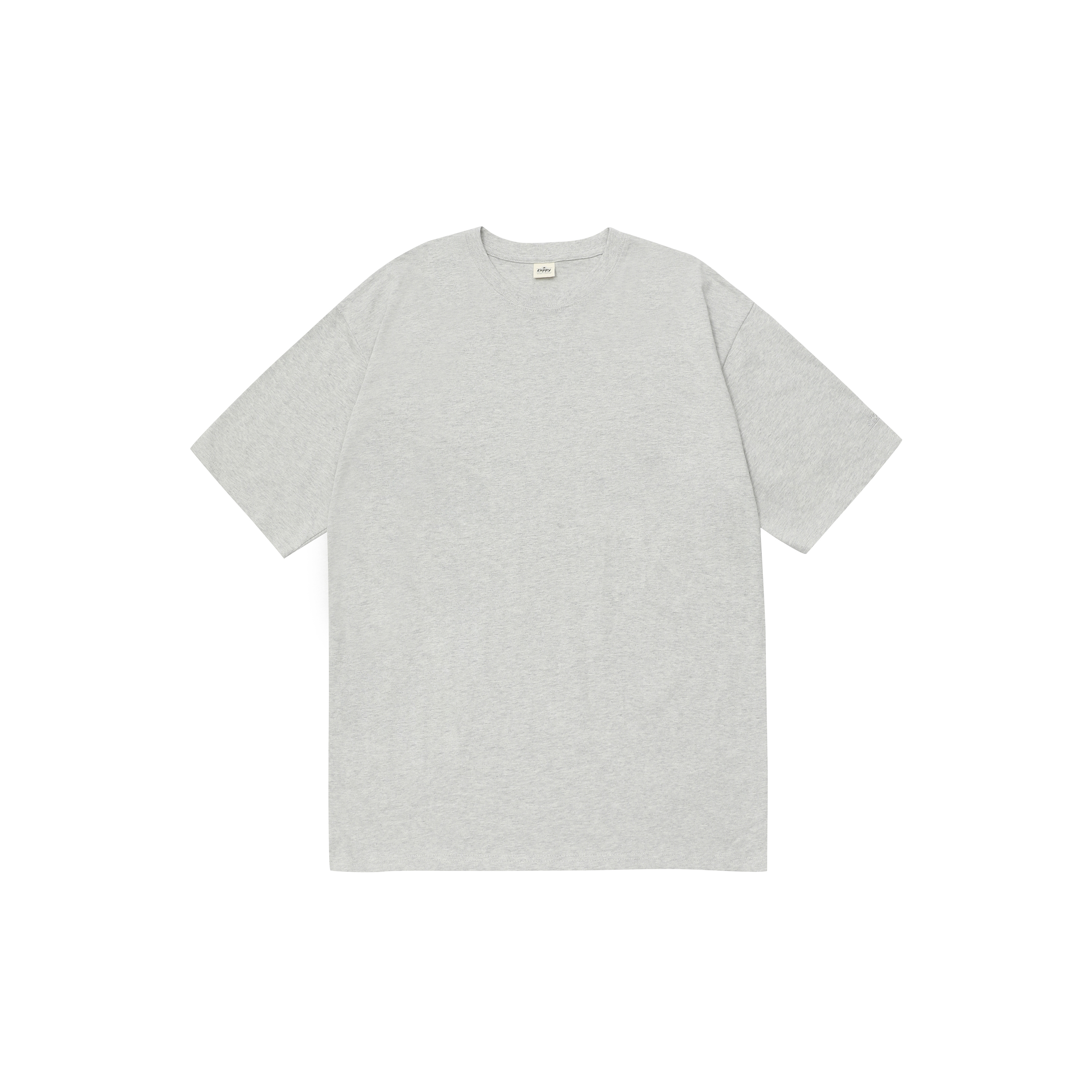 Kappy plain t-shirt melange grey