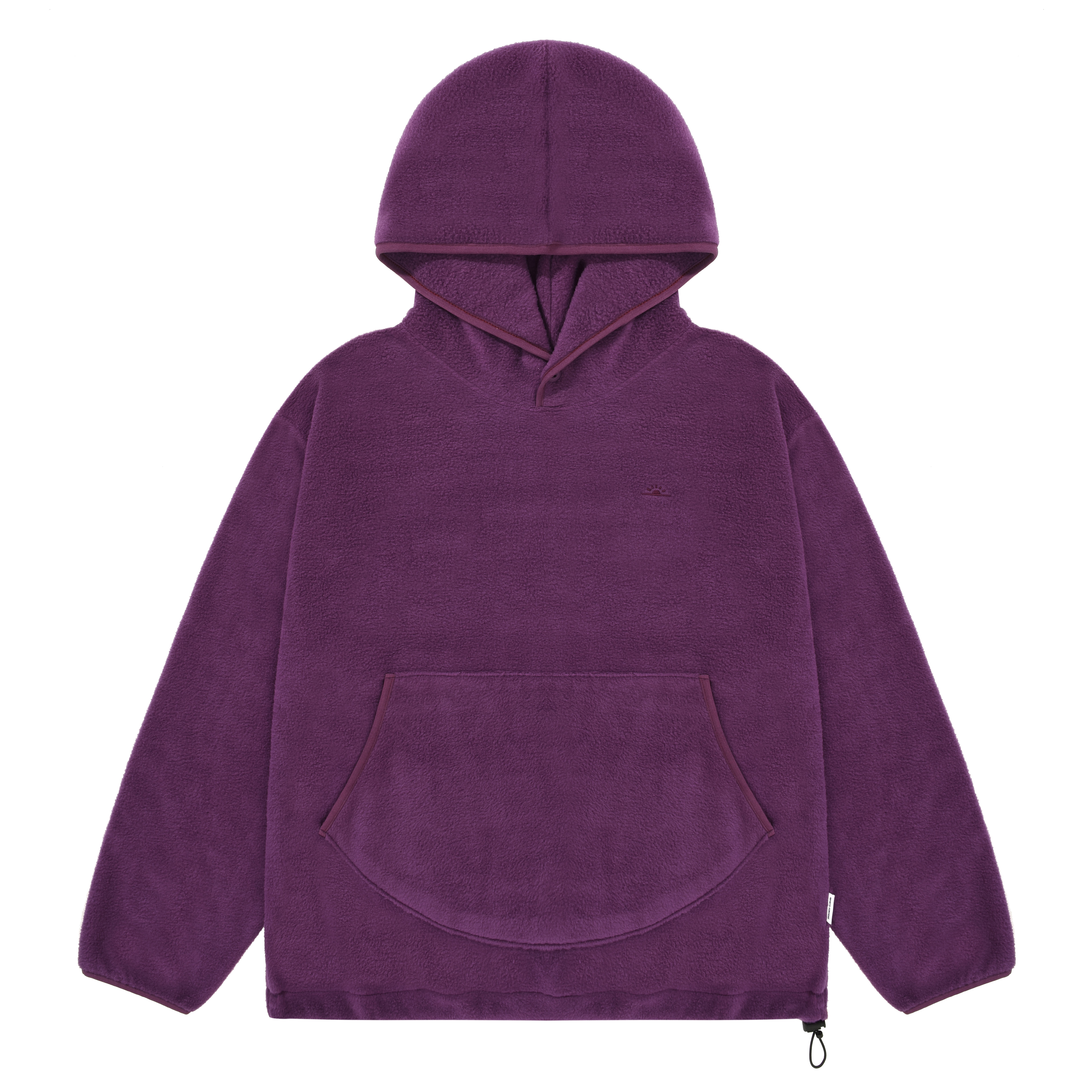 Sunrise fleece snap hoodie purple